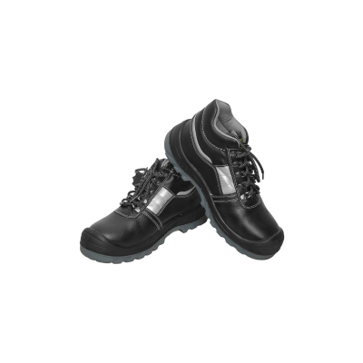 MSI-500 ST Black Leather Safety Boots | High Ankle Steel Toe Work Shoes