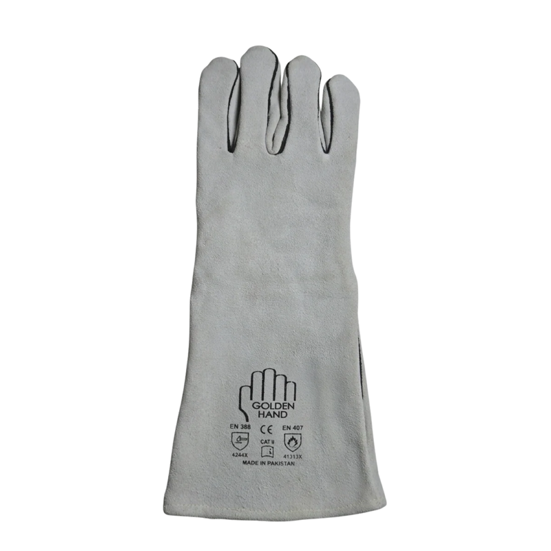 MSI-Welding Double Palm Safety Gloves | Heavy-Duty Reinforced Gauntlets
