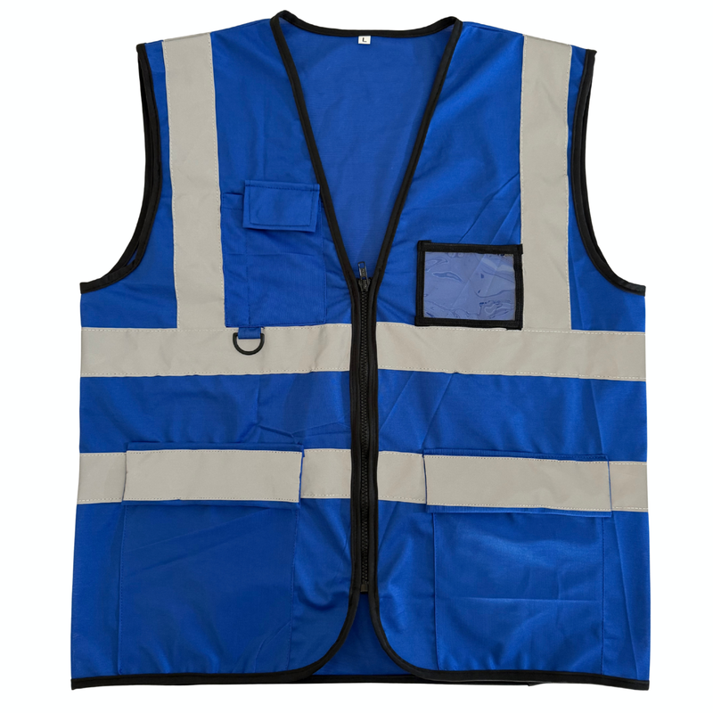 MSV-031 Utility High Reflection Safety Vest | Multi-Pocket Waistcoat with D-Ring