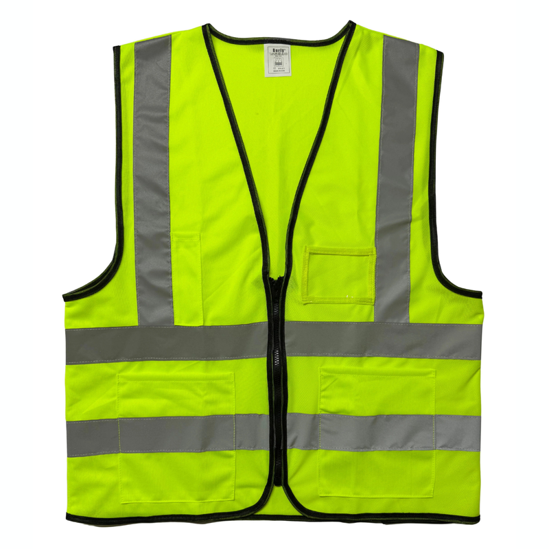 MSV-013 Regular Safety Vest | Multi-Pocket Reflective Mesh Waistcoat with Zipper
