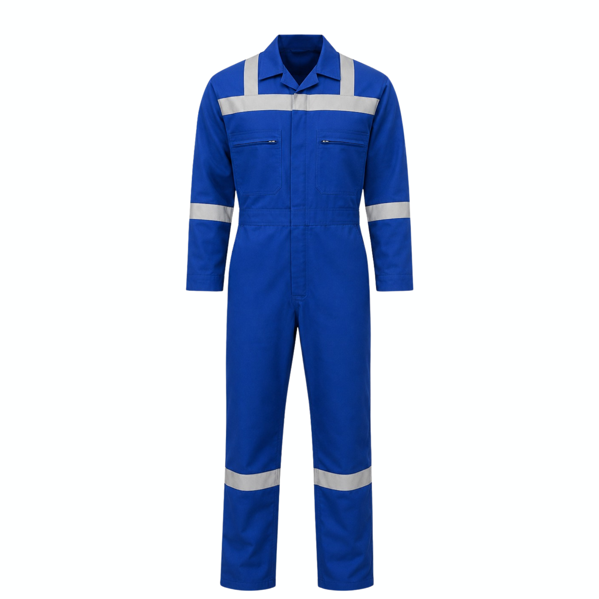 Royal-Blue Industrial Workwear Coverall | 200 GSM Silver Reflective Boiler Suit