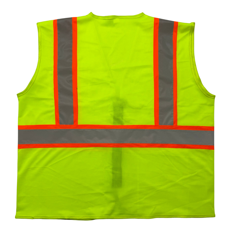 MSV-021 High Reflection Safety Vest | Zipper Mesh Waistcoat with Shoulder Straps