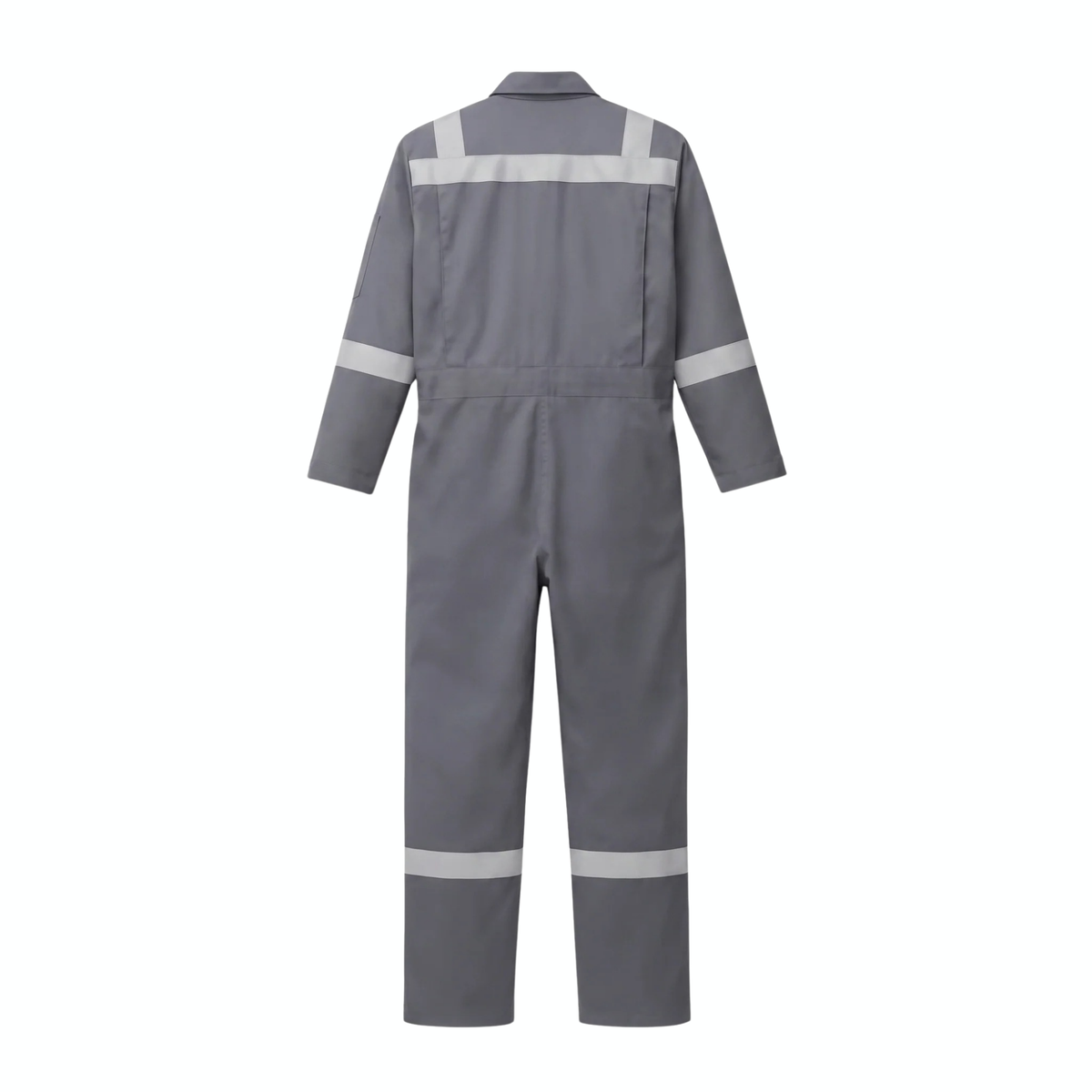 Burly-Heavy-Duty Reflective Full-Body Coverall | Grey Boiler Suit with Hi-Vis Tapes