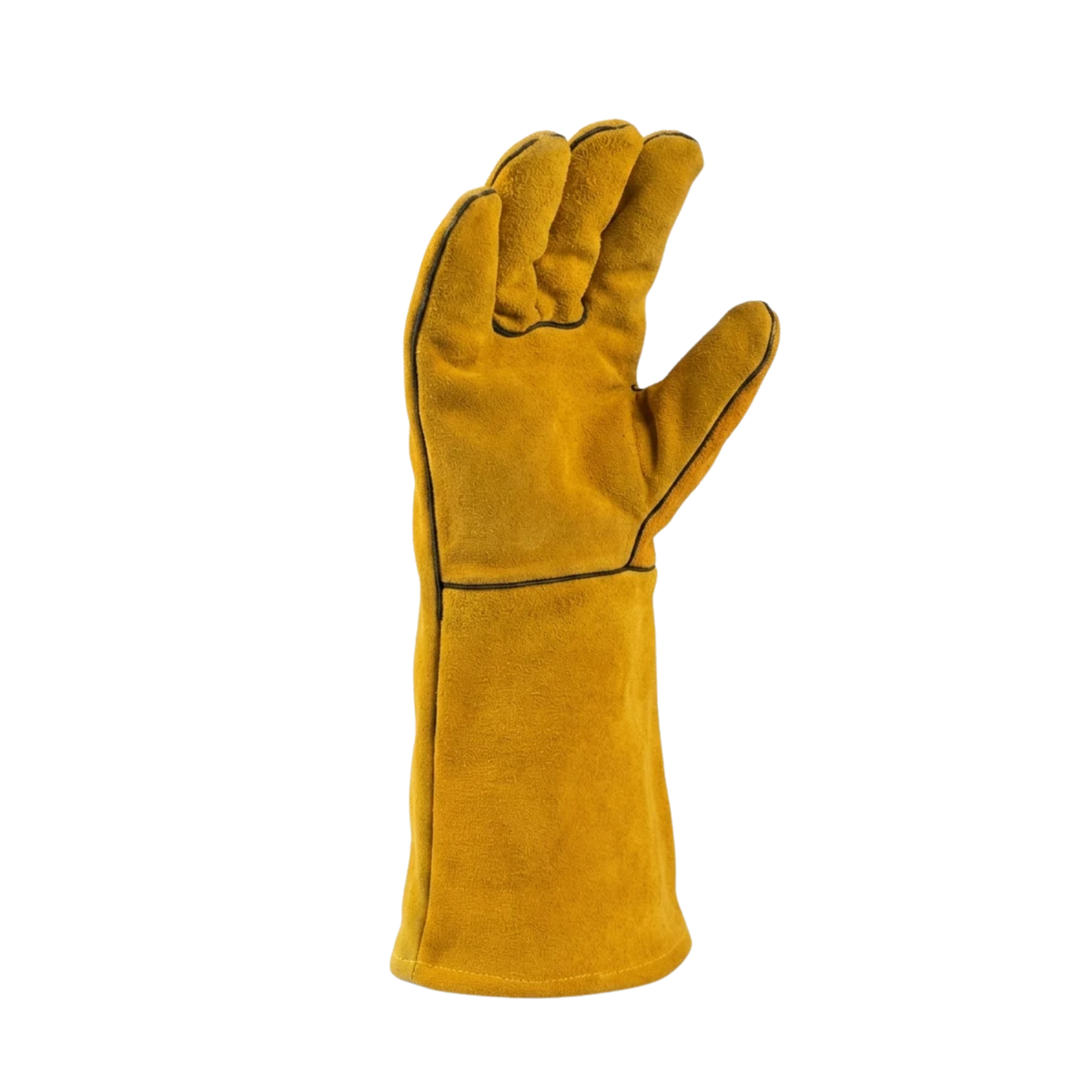 MSI-Welding Single Palm Safety Gloves | Heat-Resistant Split Leather Work Gauntlets