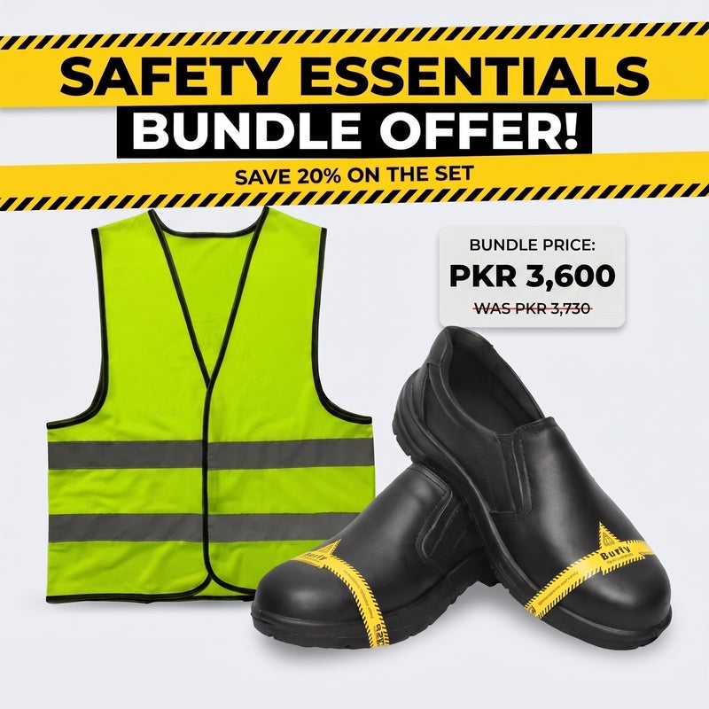 Vest-Shoes Safety Package | MSI-106 Safety Shoes + MSV-011 High-Vis Vest Bundle