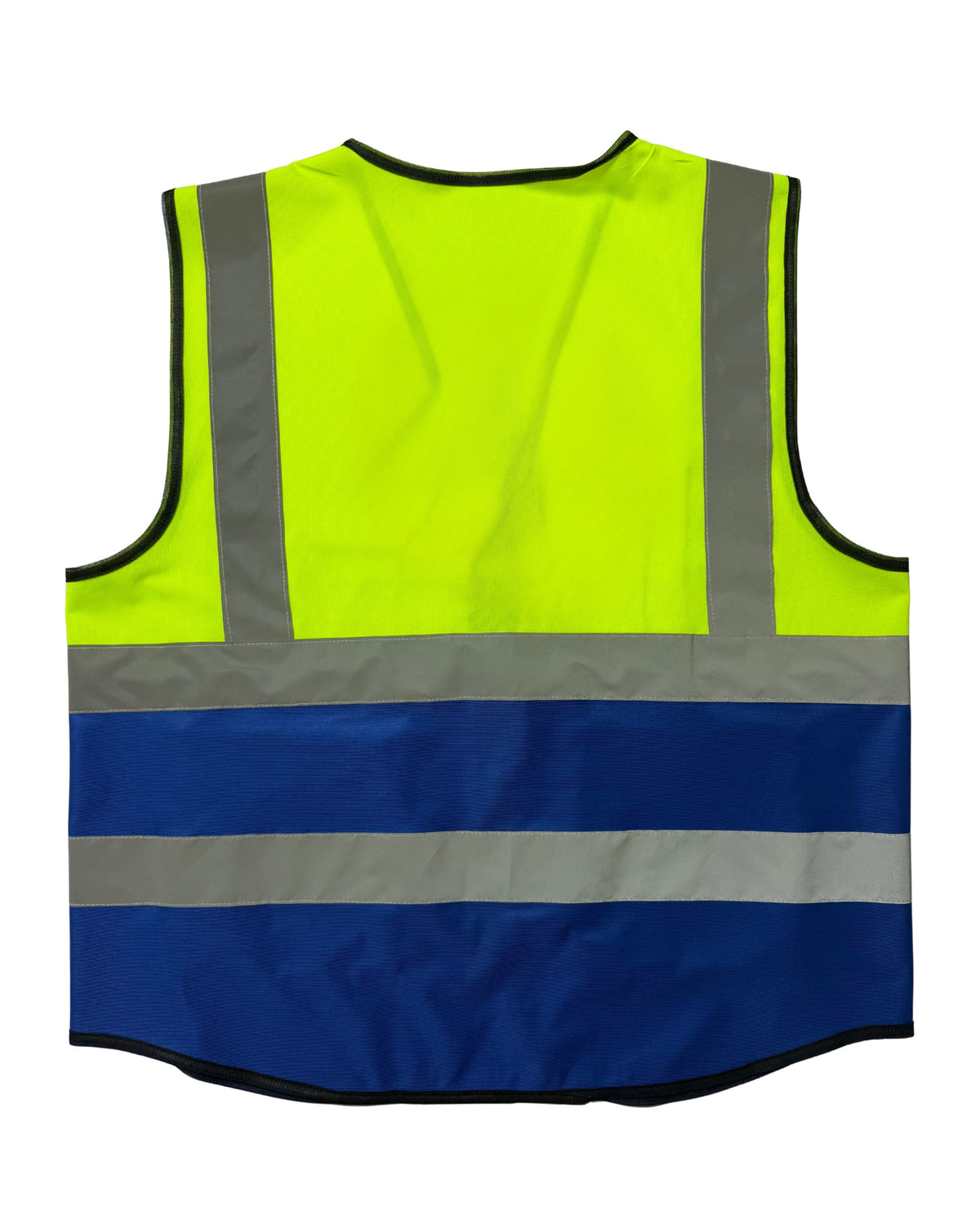 MSV-024 Two-Color Multi-Pocket Safety Vest | Mesh Hi-Vis Reflective Waistcoat with Zipper