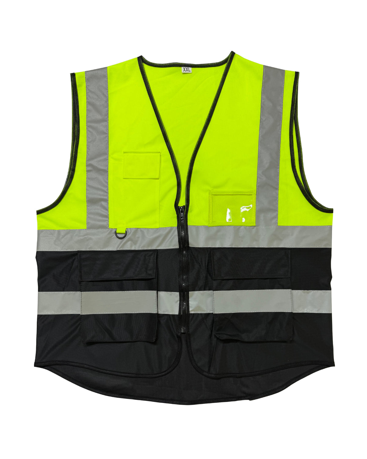 MSV-024 Two-Color Multi-Pocket Safety Vest | Mesh Hi-Vis Reflective Waistcoat with Zipper
