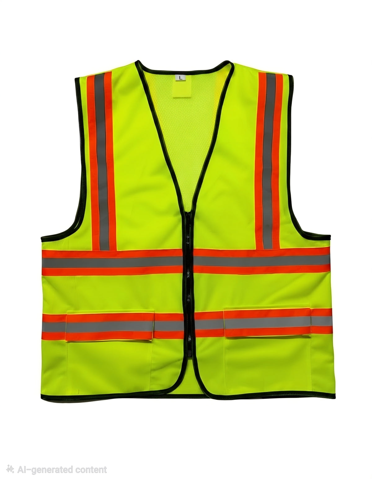 MSV-023 Contrast High Reflection Safety Vest | Lightweight 120 GSM Mesh Hi-Vis Waistcoat